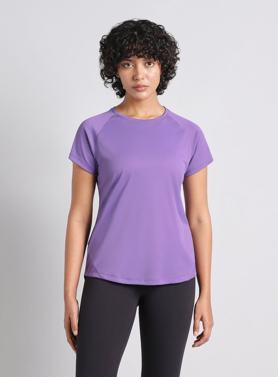 Women's Purple Mesh Contour Training T-shirt