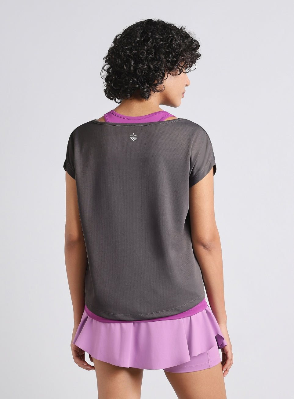 Women's Grey Tank Layered Training T-shirt