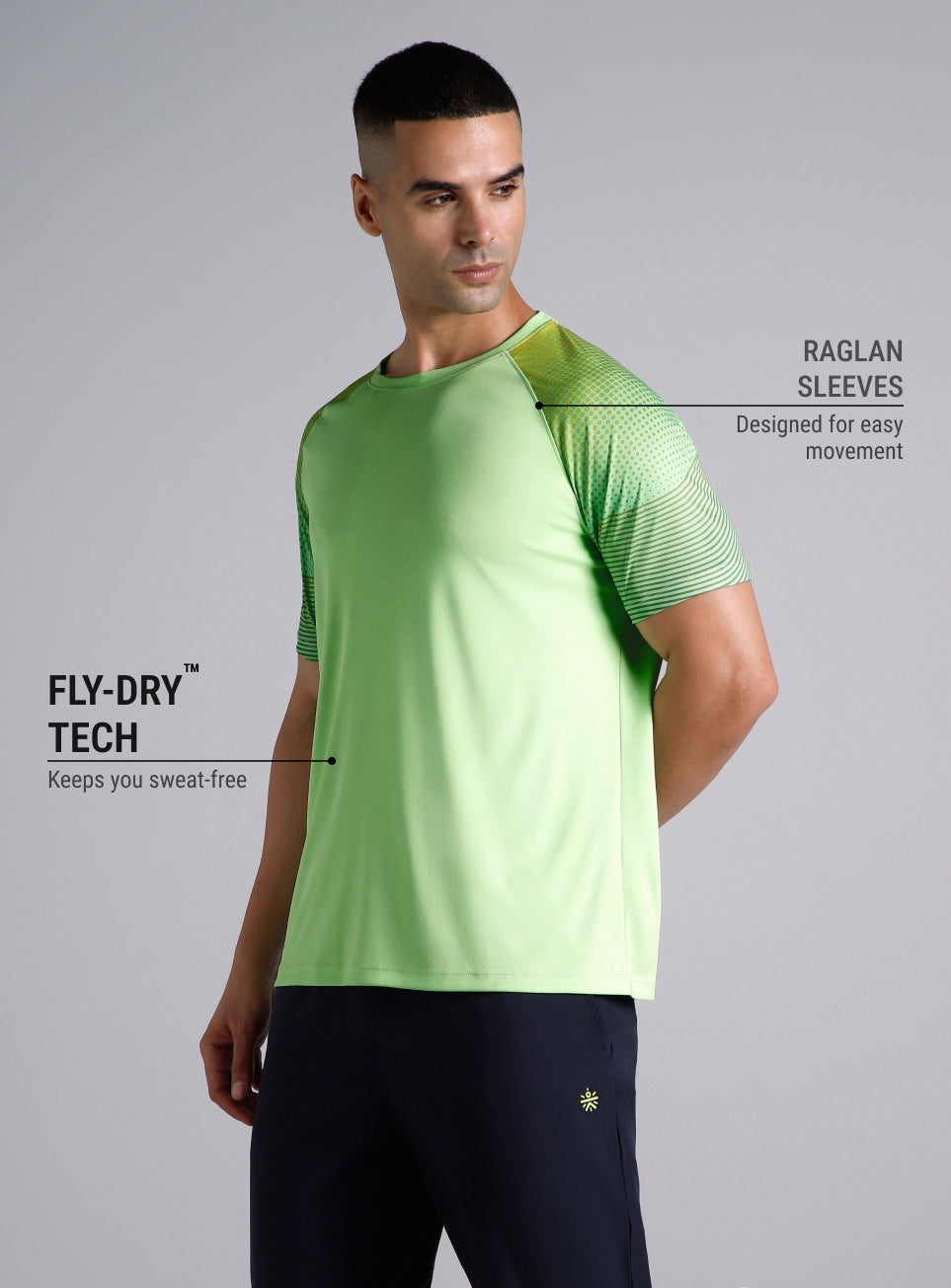 Men's Lime Pop Up Training Essential T-shirt