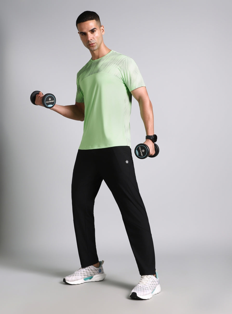 Men's Lime Urban Camo Run Pacer T-shirt