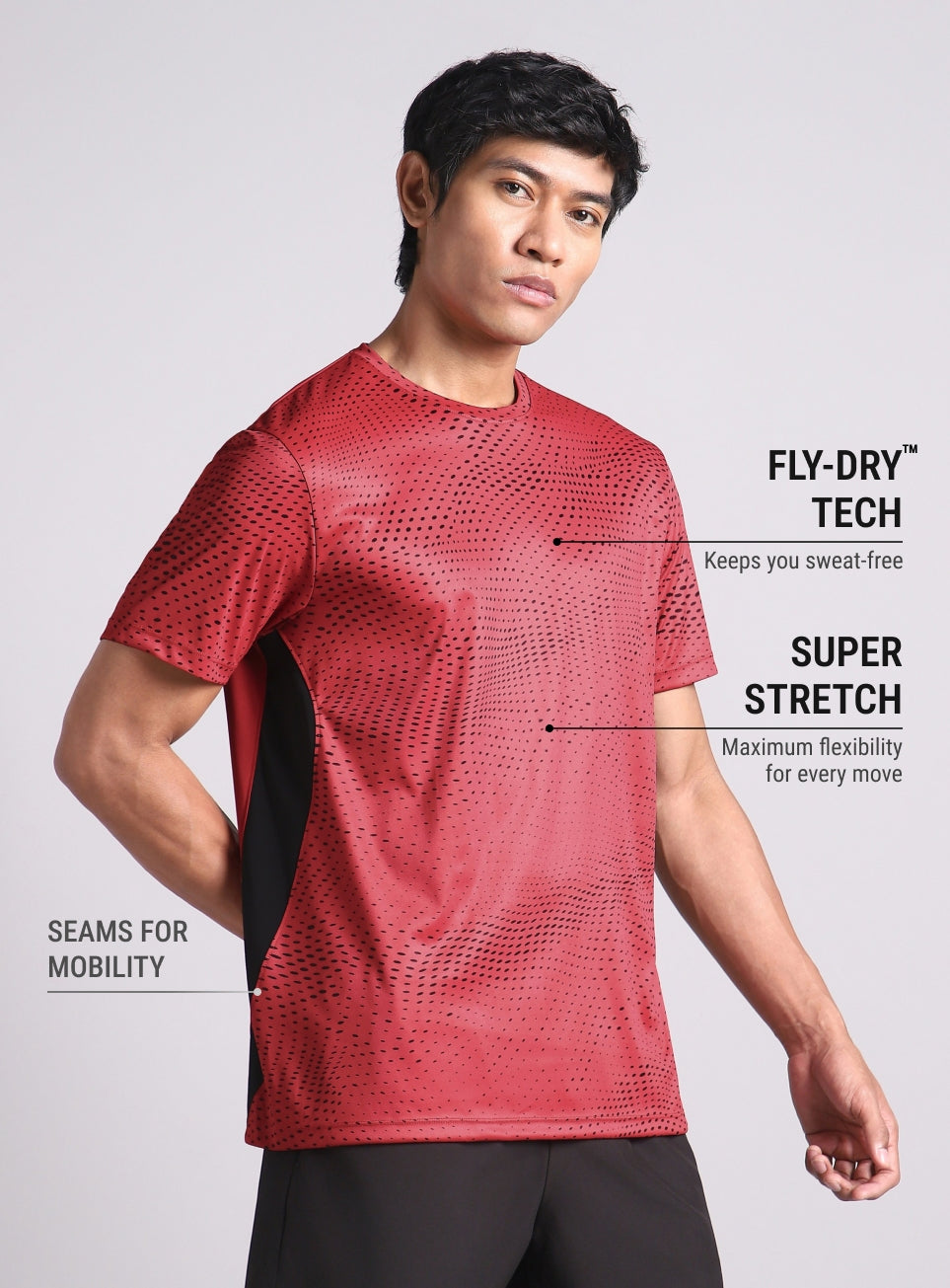 Men's Red Dynamic Move Training T-shirt