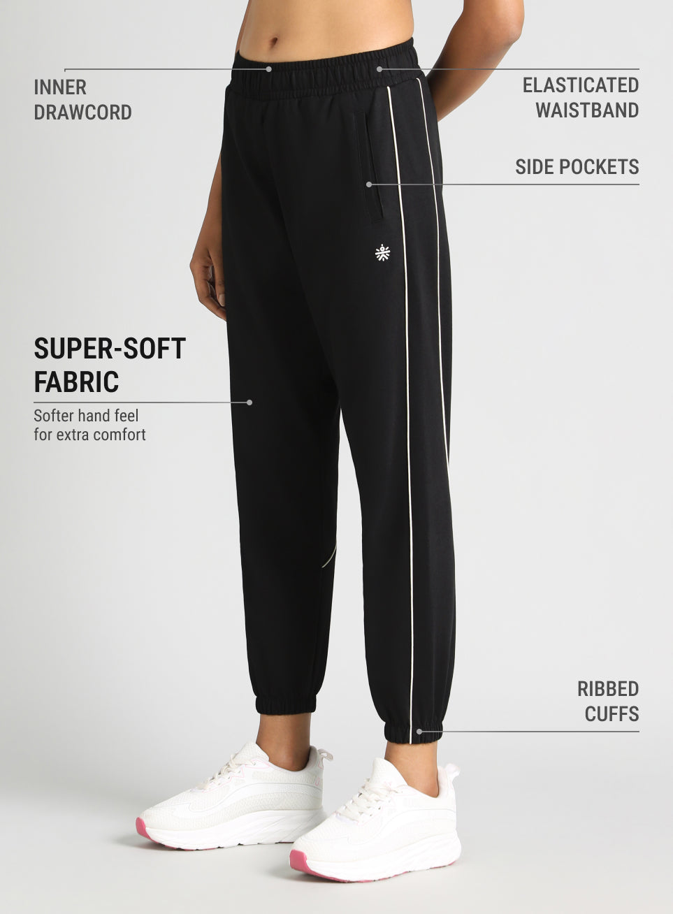 Women's Black Cult Play Panelled Joggers
