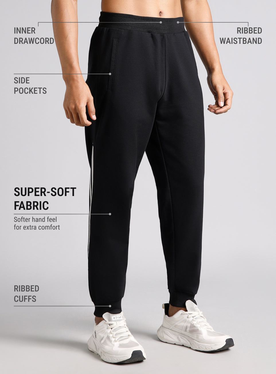 Men's Black Move In Style Joggers