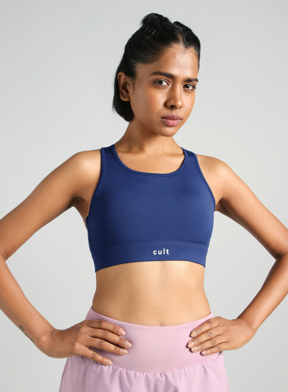 Women's Navy Training Criss Cross High Support Bra