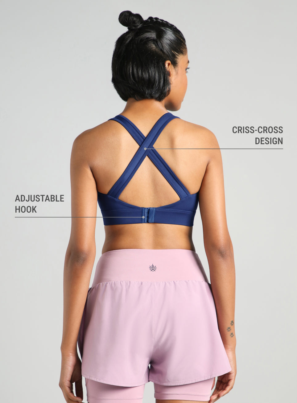 Women's Navy Training Criss Cross High Support Bra