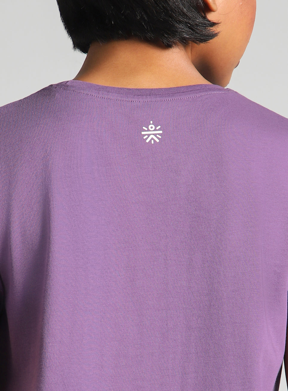 Women's Purple Flow Harmony Print Yoga T-shirt