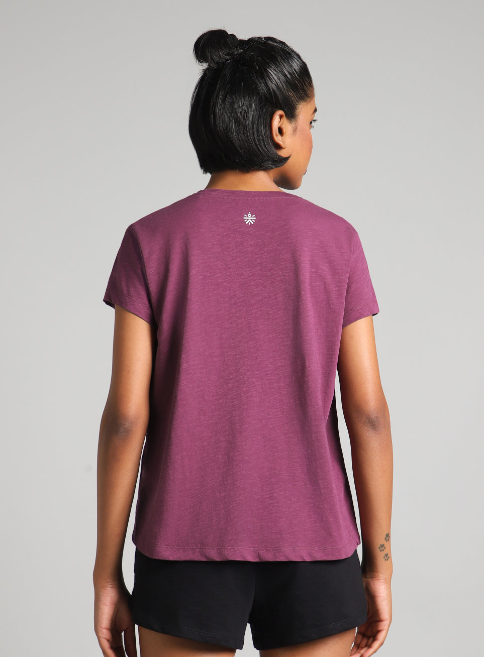 Women's Purple Flow Form Yoga T-shirt