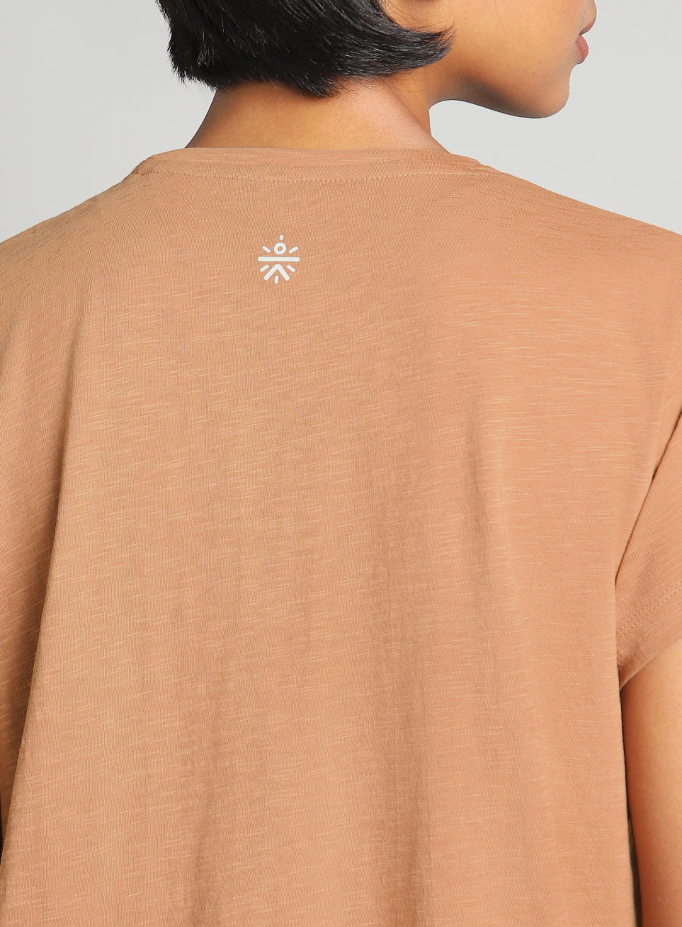 Women's Khaki Flow Form Yoga T-shirt