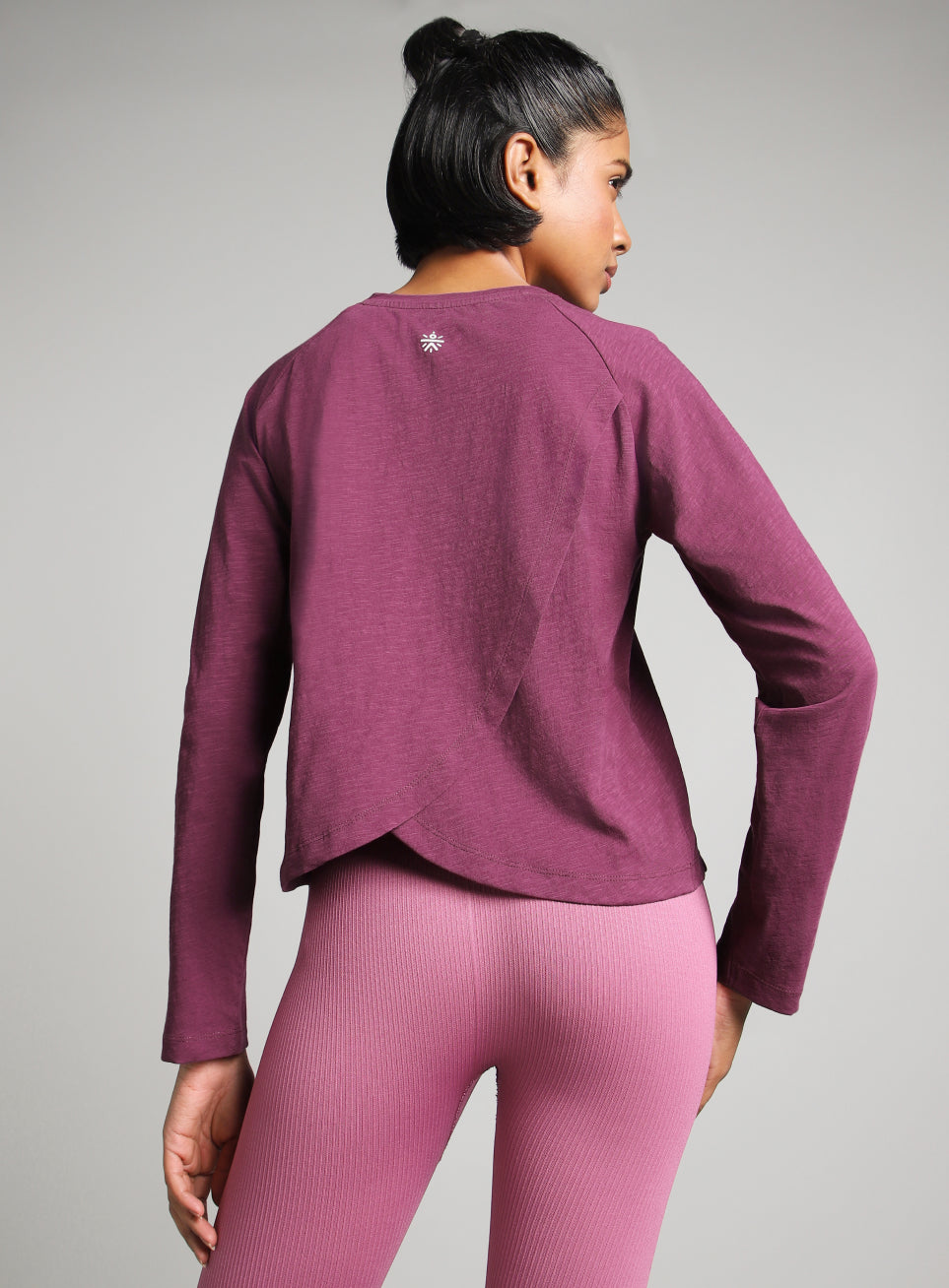 Women's Purple Form Overlap Yoga T-shirt