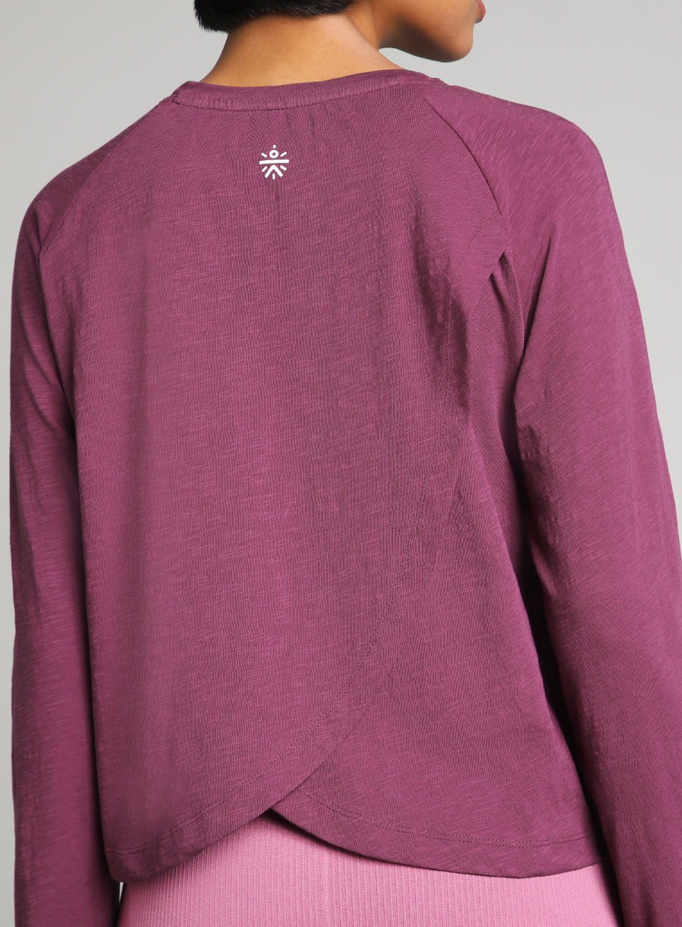 Women's Purple Form Overlap Yoga T-shirt