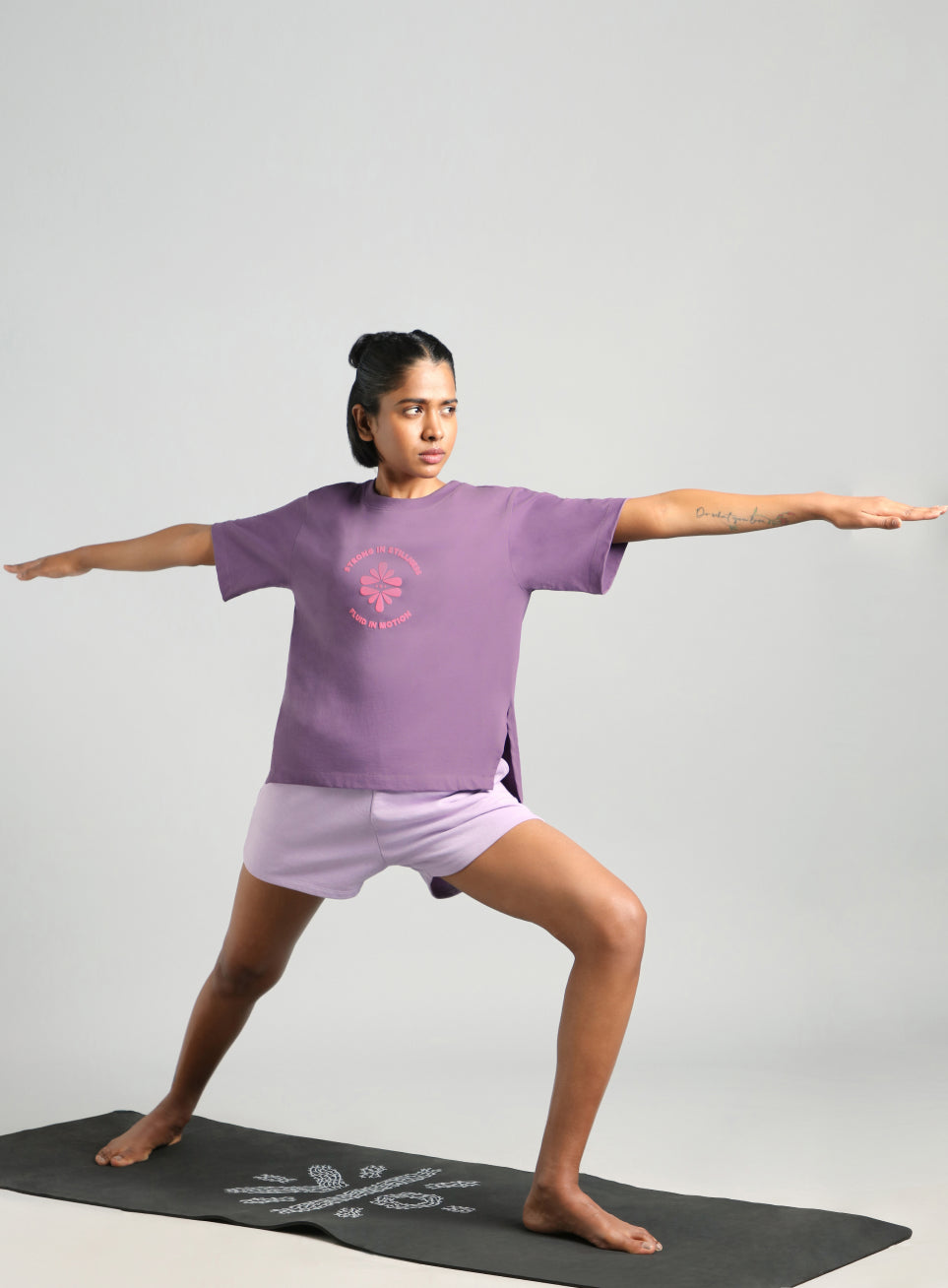 Women's Purple Flow and Flare Relaxed fit T-shirt