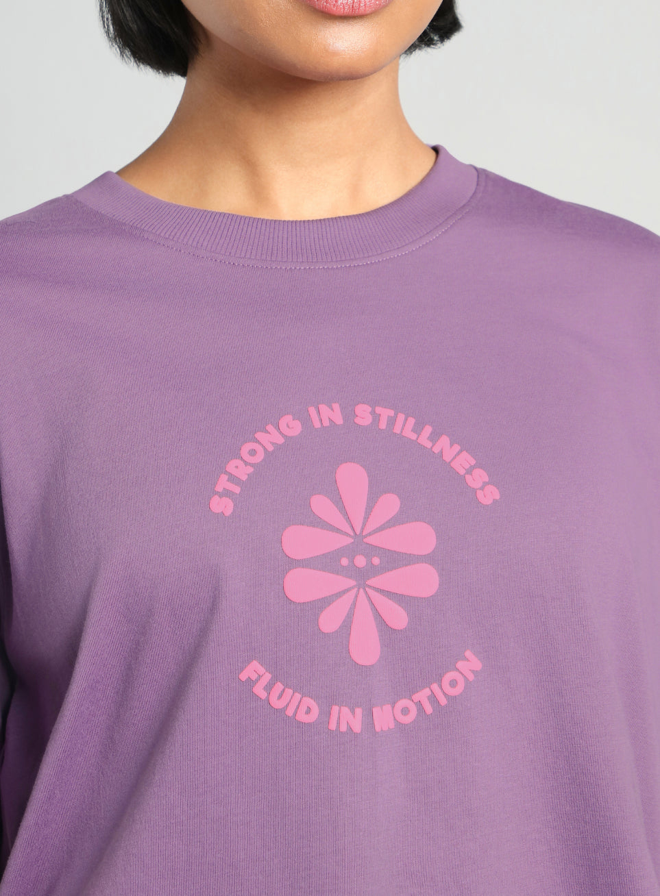 Women's Purple Flow and Flare Relaxed fit T-shirt