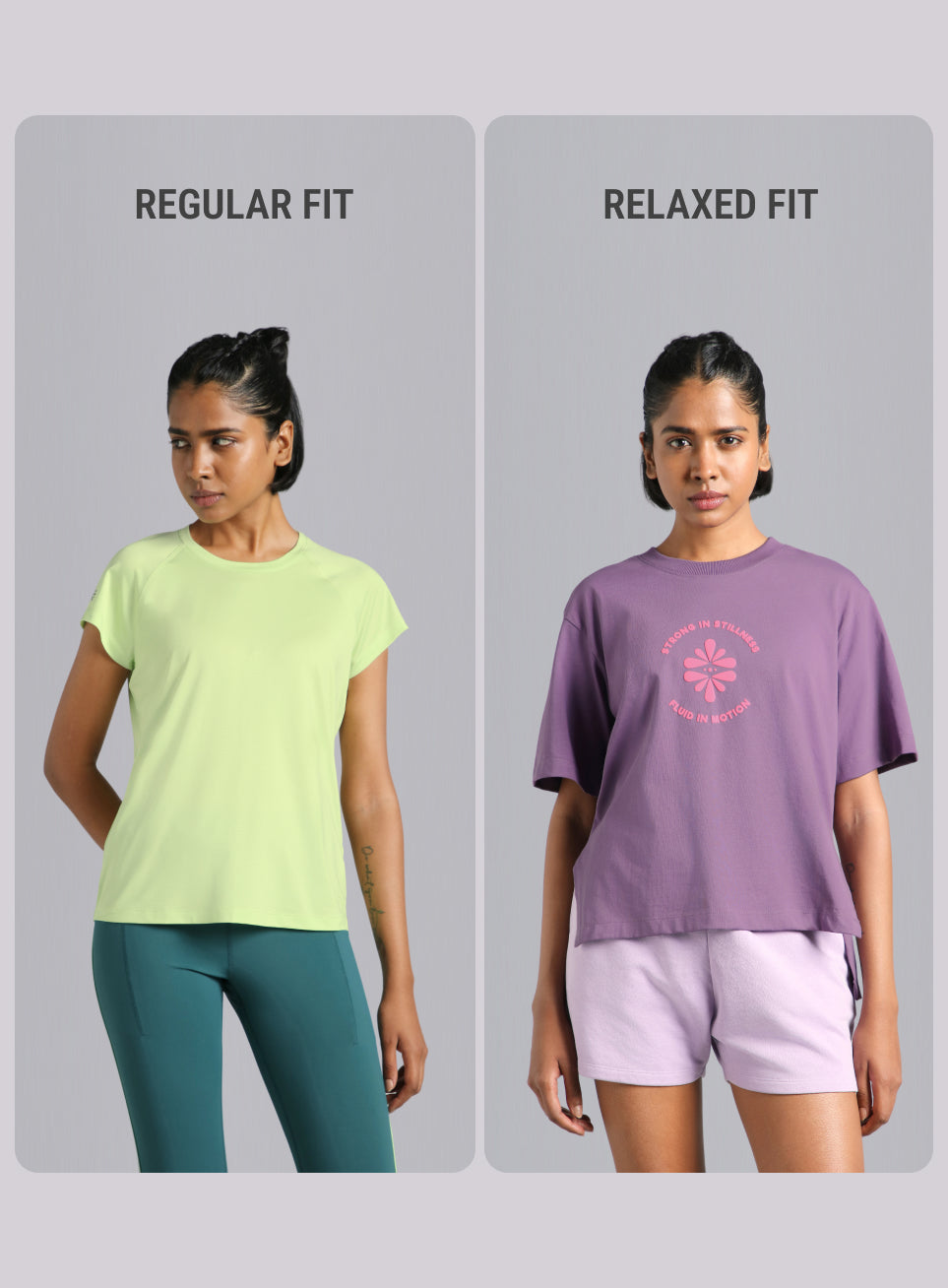 Women's Purple Flow and Flare Relaxed fit T-shirt