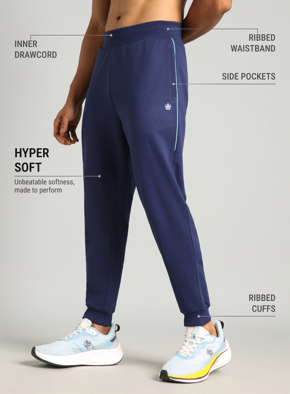 Men's Navy Edge Line Training Joggers