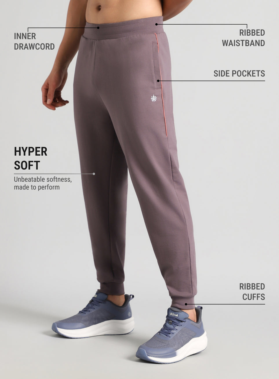 Men's Brown Edge Line Training Joggers