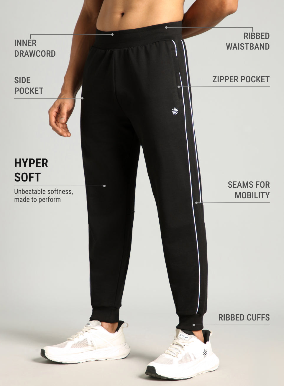 Men's Black Sculpt Training Joggers