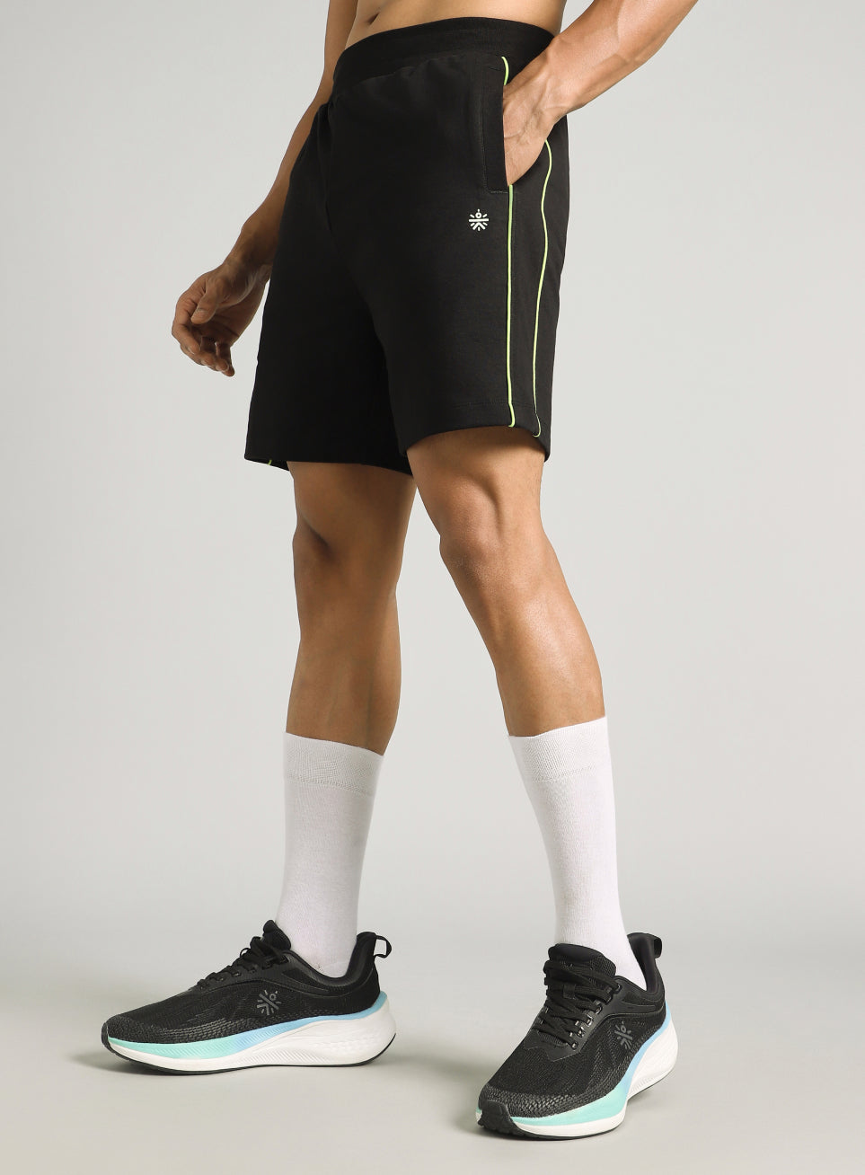 Men's Black Edge Line Training Shorts