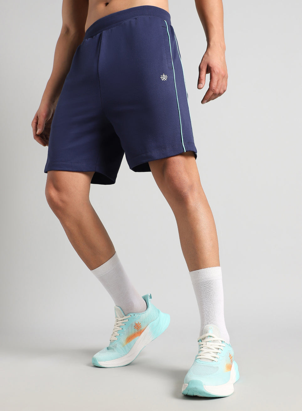 Men's Navy Edge Line Training Shorts
