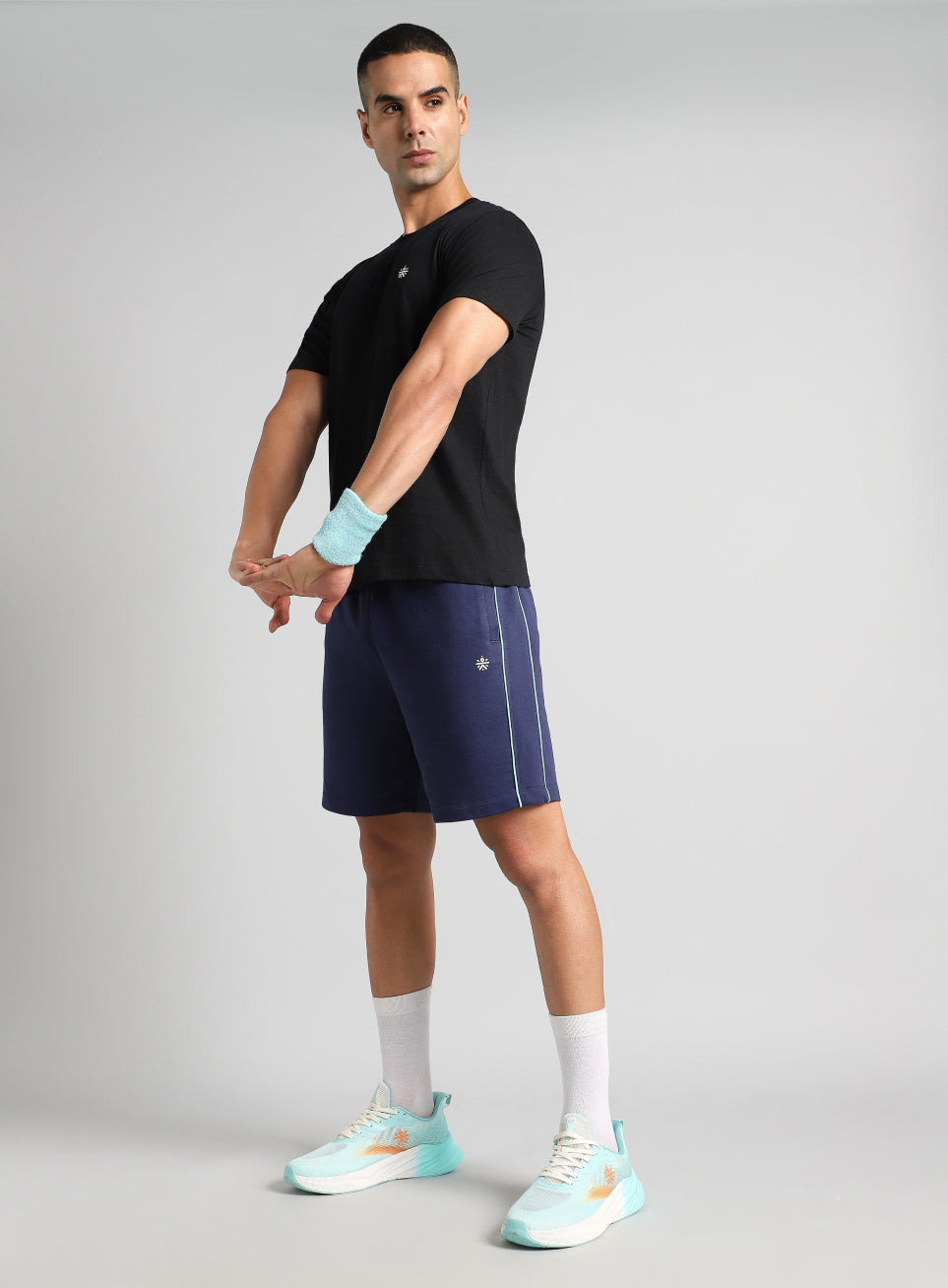 Men's Navy Edge Line Training Shorts