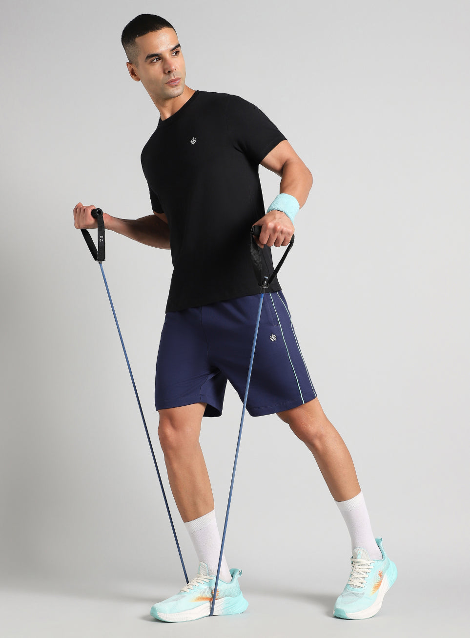 Men's Navy Edge Line Training Shorts