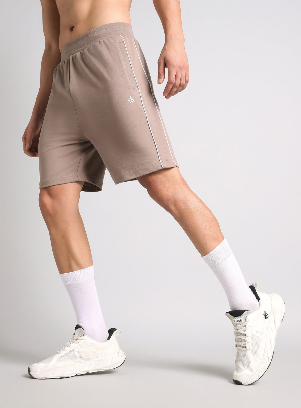 Men's Khaki Edge Line Training Shorts