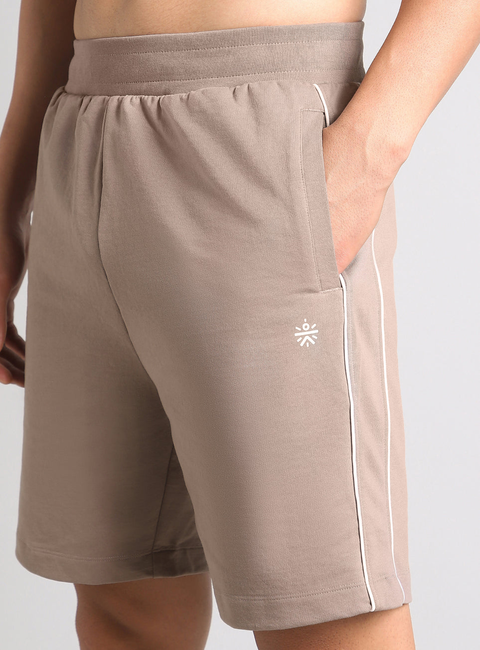Men's Khaki Edge Line Training Shorts