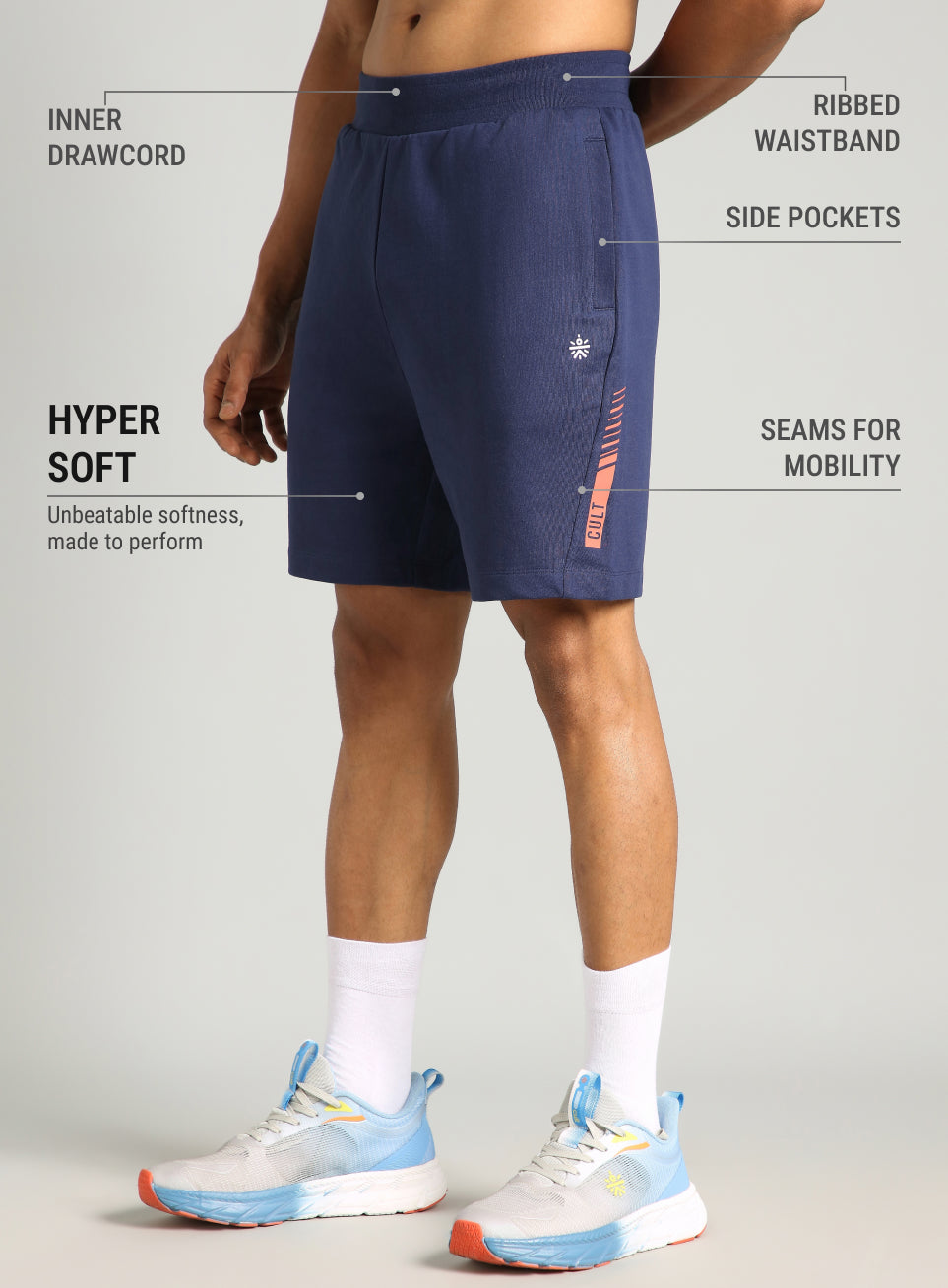 Men's Navy Cult Power-Up Training Shorts