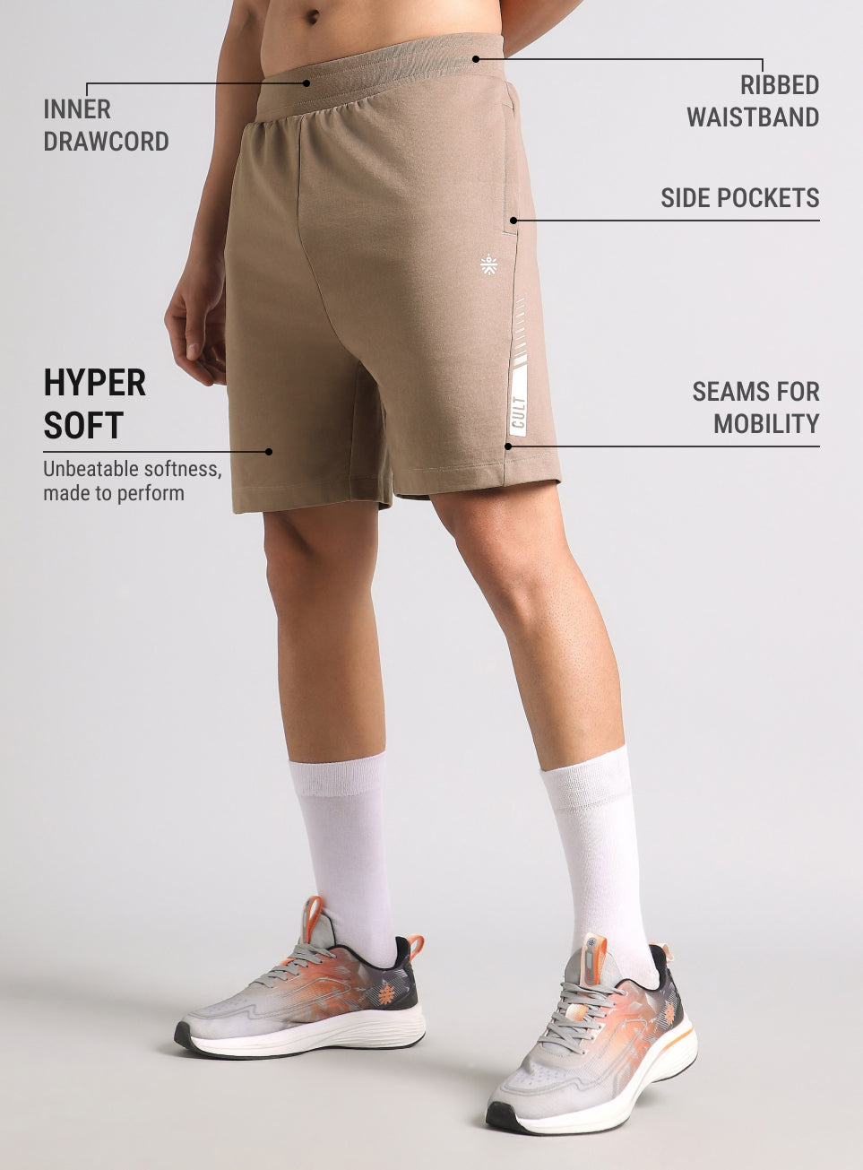 Men's Sea Green Cult Power-Up Training Shorts