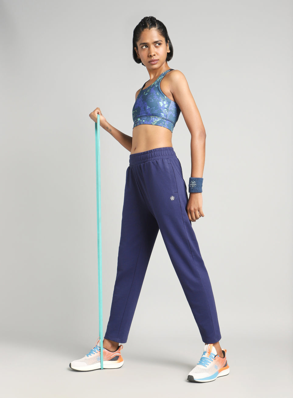 Women's Blue Move Easy Training Trackpants