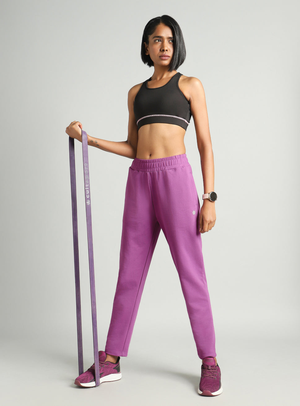 Women's Pink Easy Move Training Trackpants