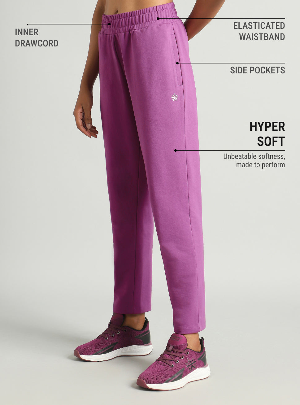 Women's Pink Easy Move Training Trackpants