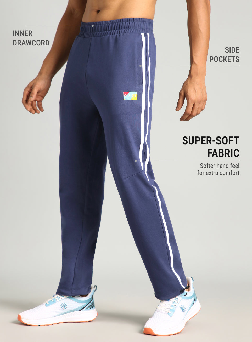Men's Navy Cult Sporty Move Trackpants