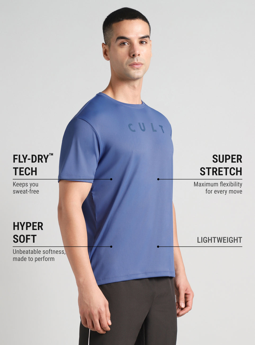 Men's Blue All Day Training T-shirt