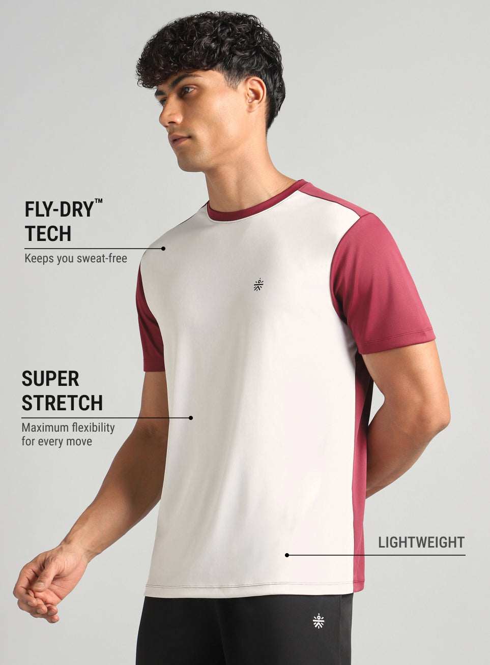 Men's Maroon Play Big FLY-DRY T-shirt