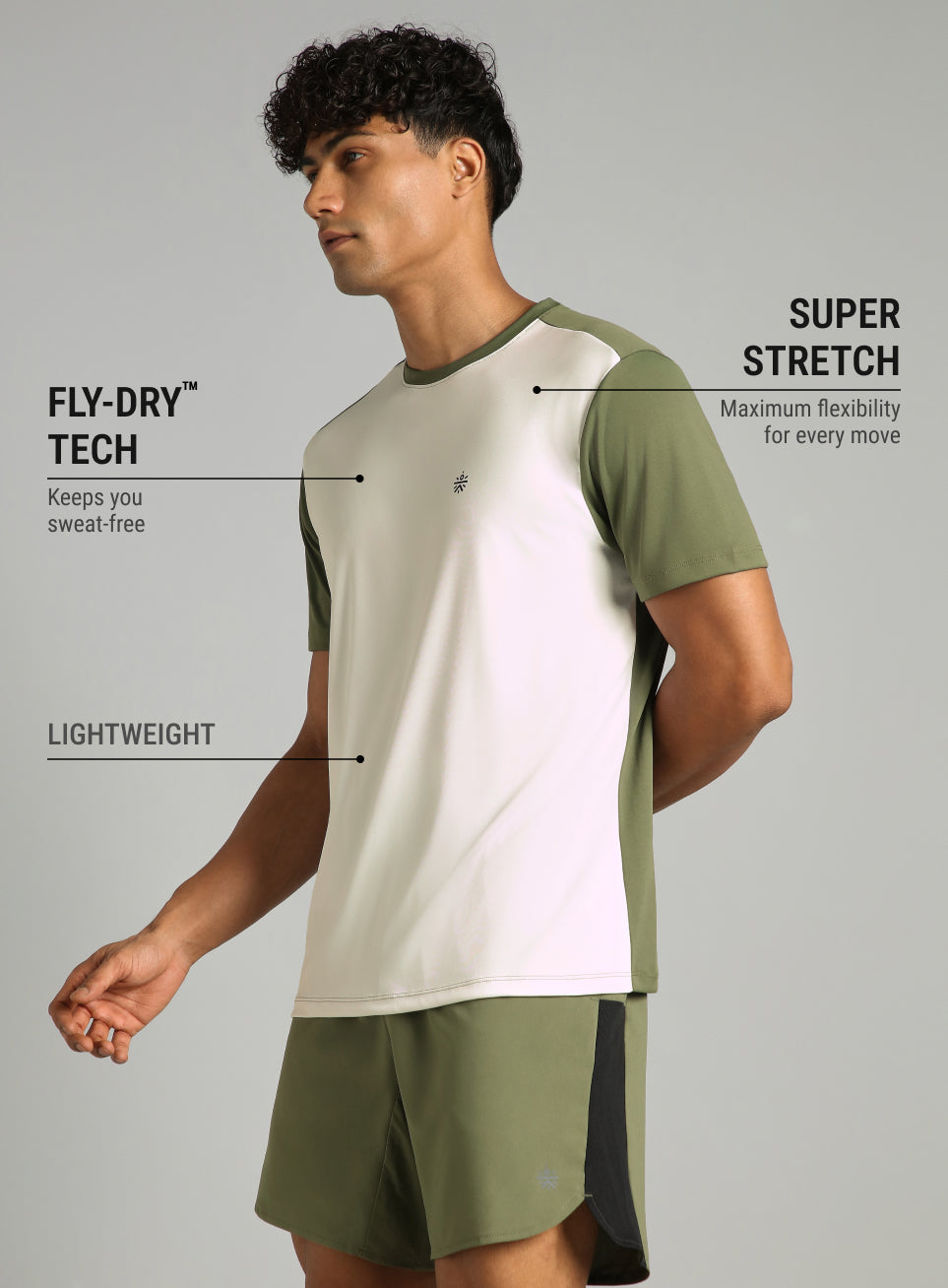 Men's Olive Play Big FLY-DRY™T-shirt