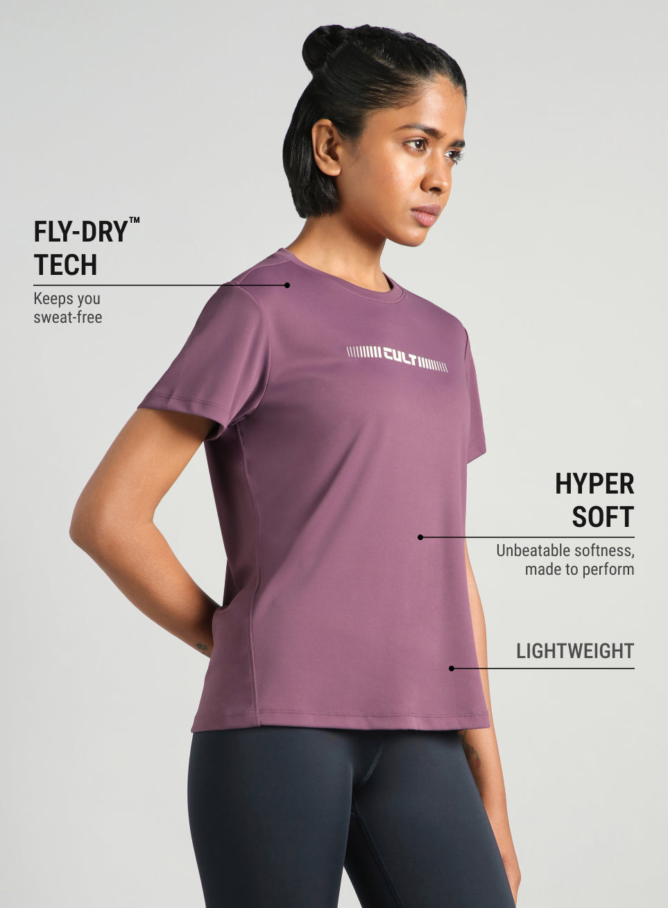 Women's Purple Everyday Performance T-shirt