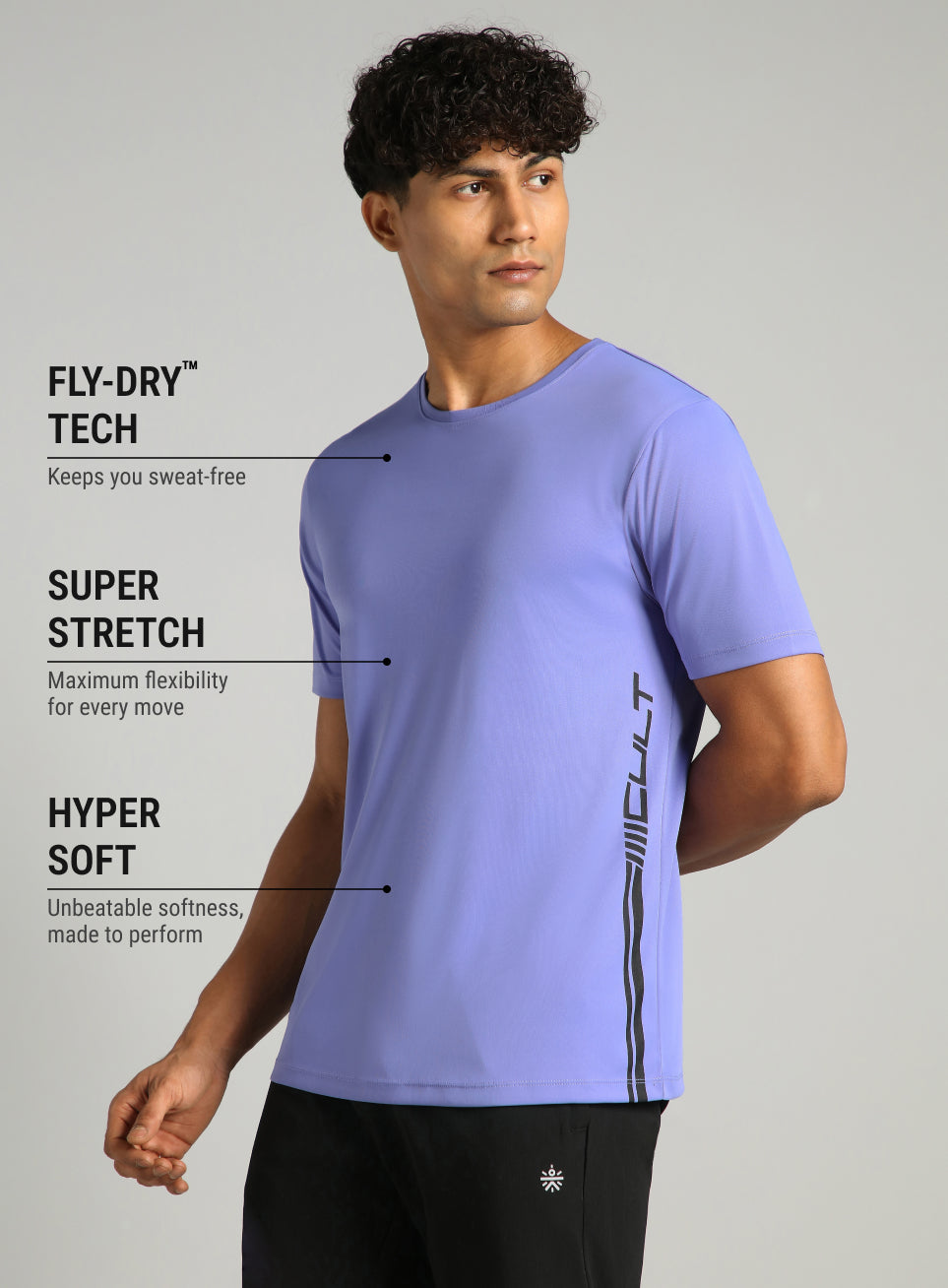 Men's Navy Warm Up Training T-shirt