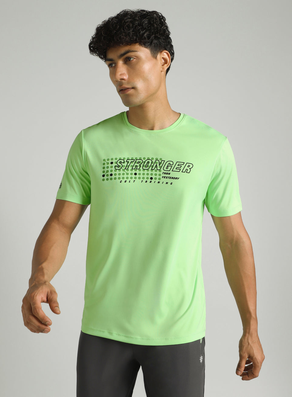 Men's Lime Train Stronger T-shirt