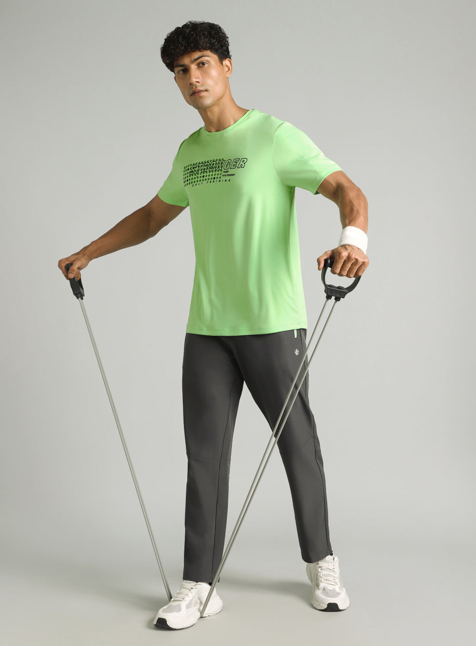 Men's Lime Train Stronger T-shirt