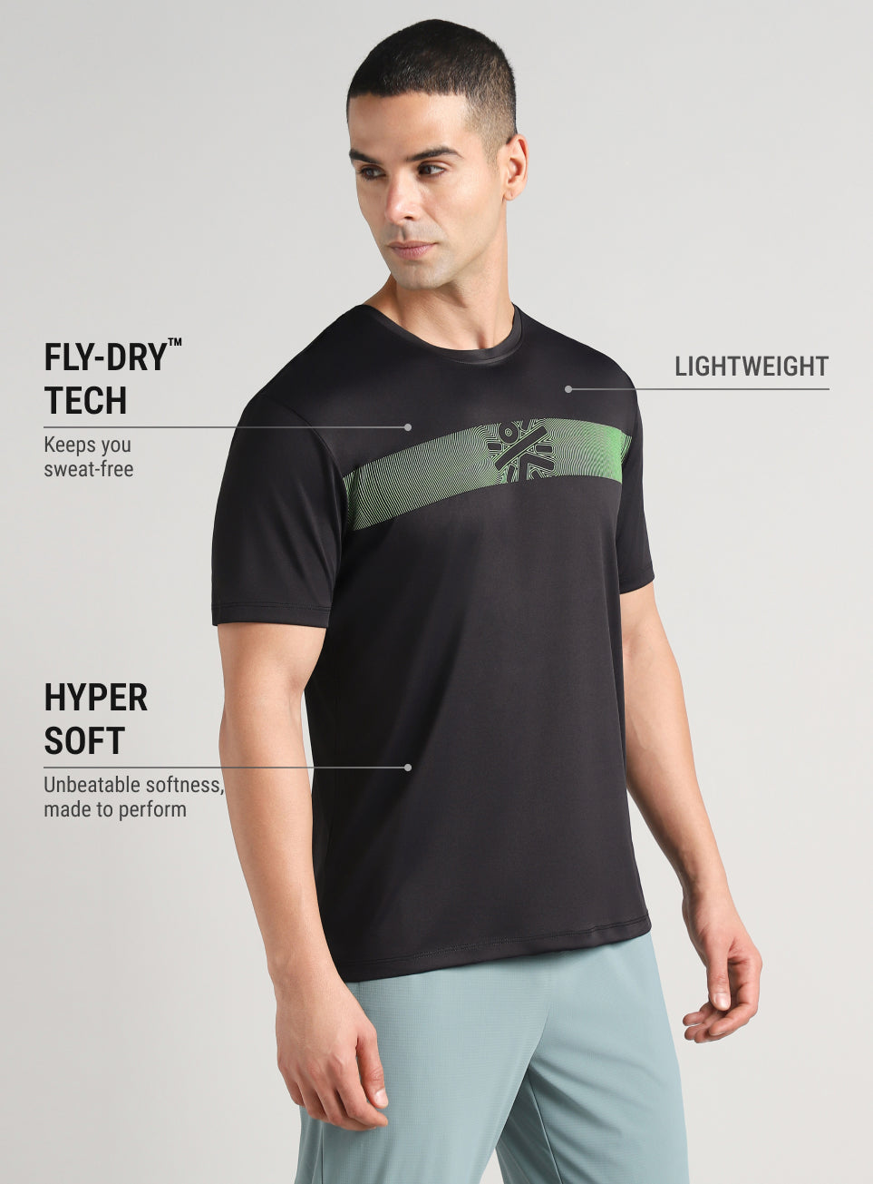 Men's Black Power Move Training T-shirt