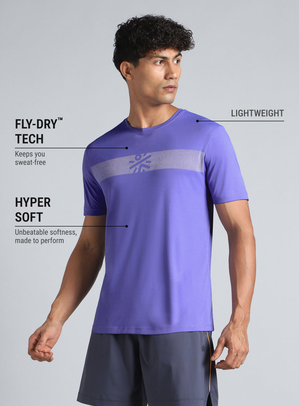 Men's Blue Power Move Training T-shirt