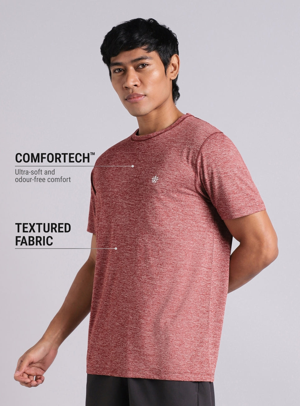 Men's Red Core Performance Comfortech T-shirt