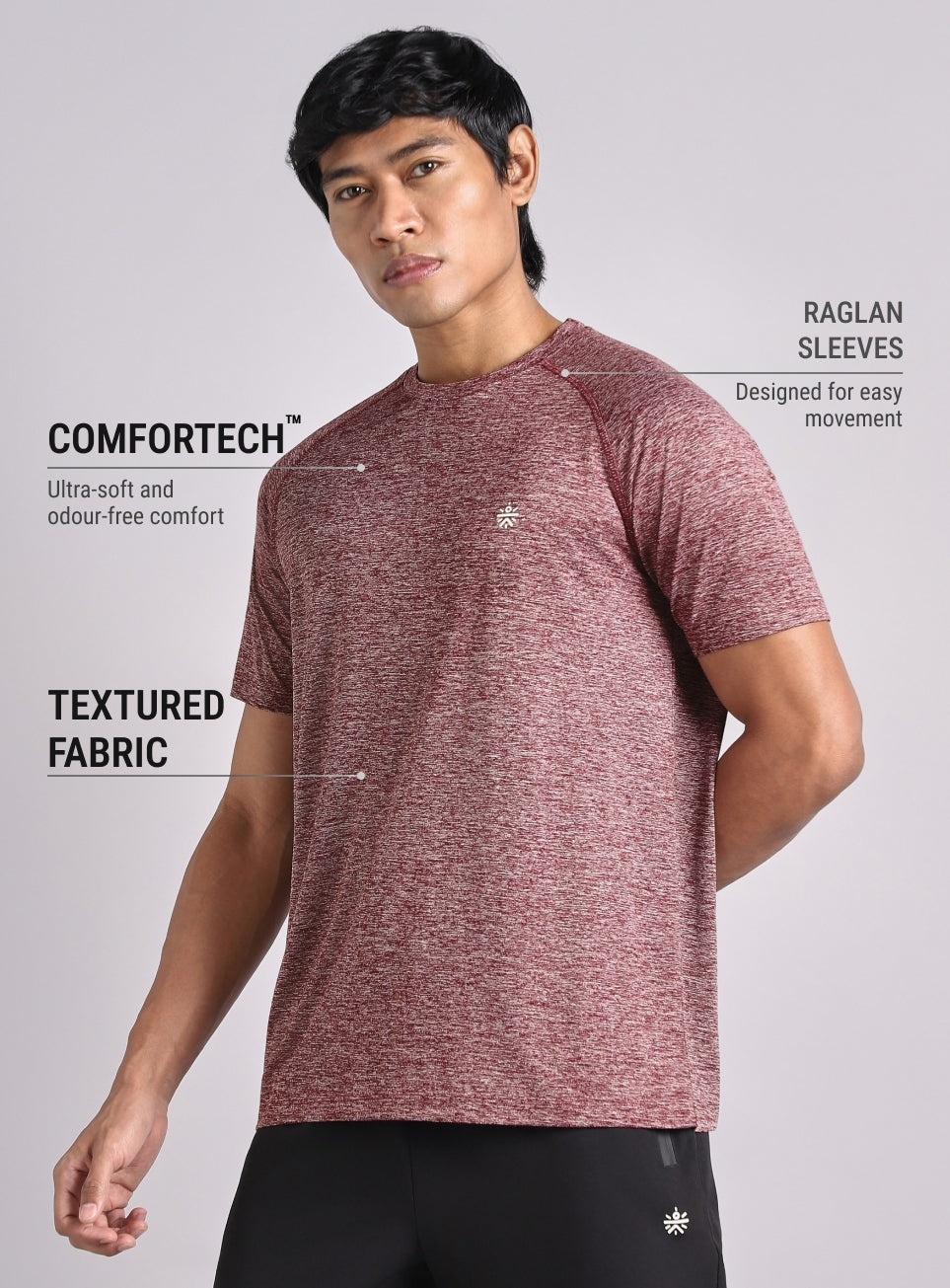 Men's Plum Train All Day COMFORtech T-shirt
