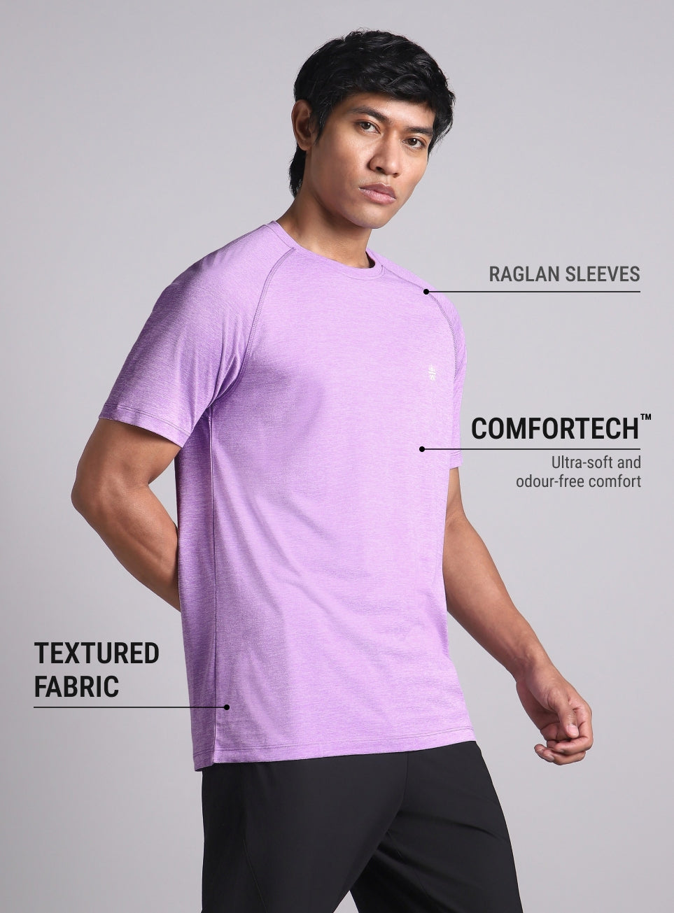 Men's Purple Train All Day COMFORtech T-shirt