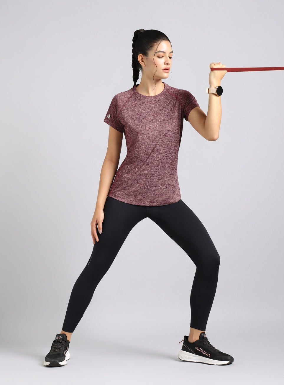 Women's Muscle Flex Purple COMFORtech T-shirt