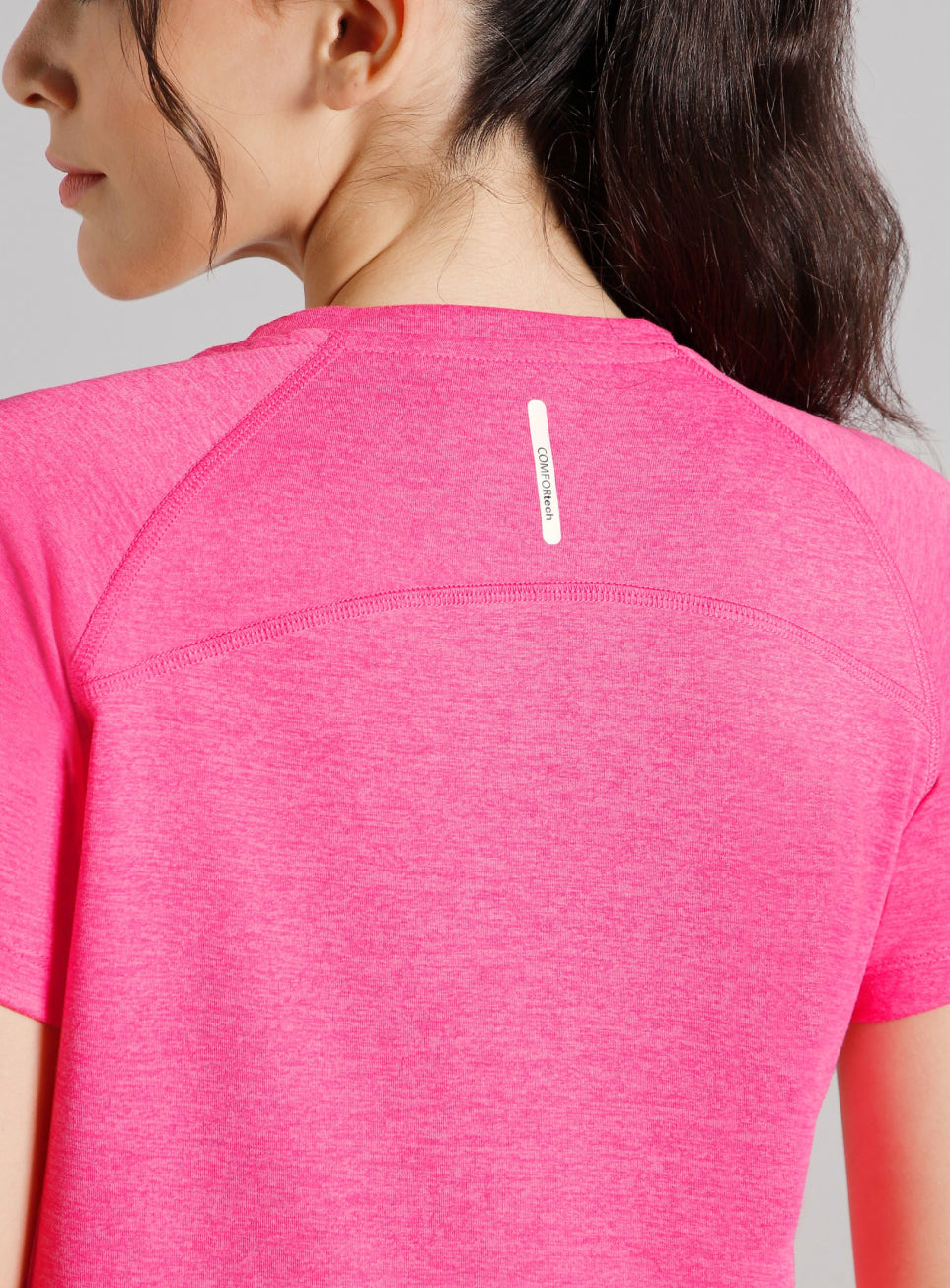 Women's Muscle Flex Pink COMFORtech T-shirt