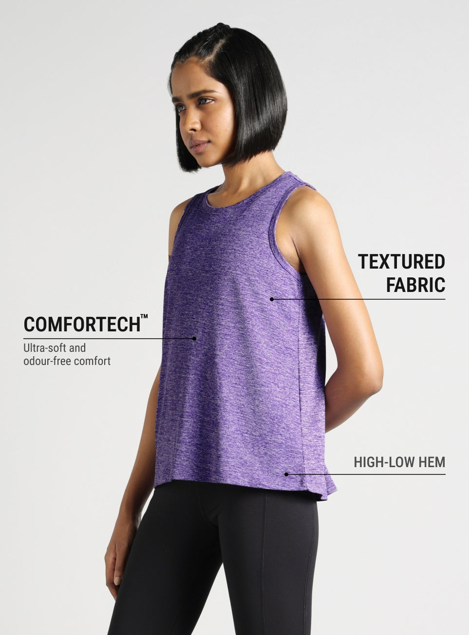 Women's Purple Muscle Up Comfortech Tank