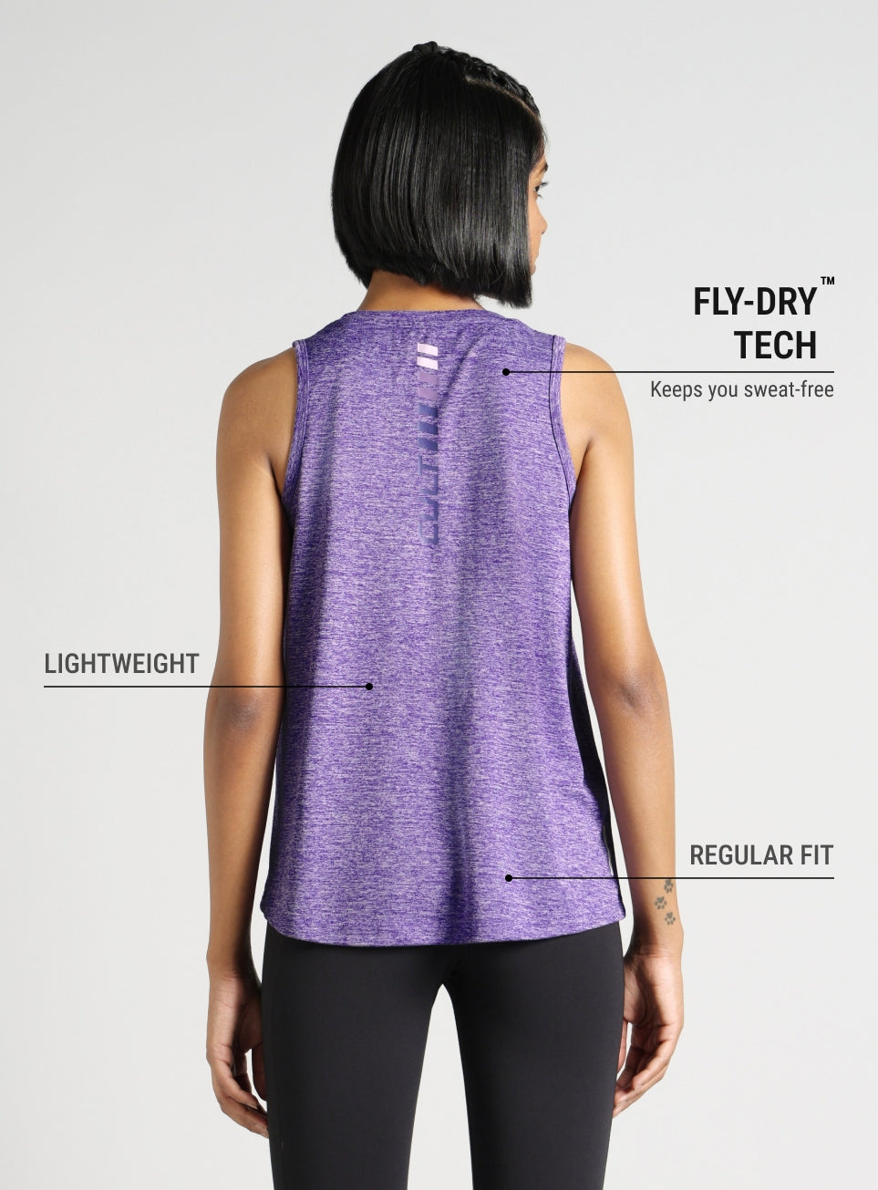 Women's Purple Muscle Up Comfortech Tank