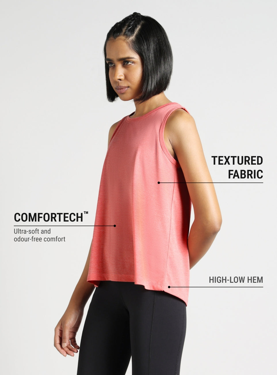 Women's Peach Muscle Up Comfortech Tank