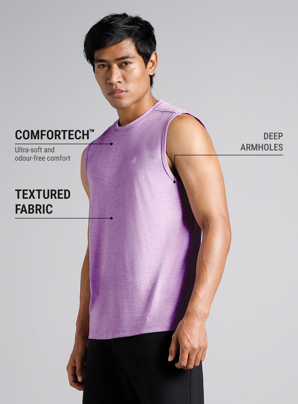 Men's Core COMFORtech Purple Muscle Tank